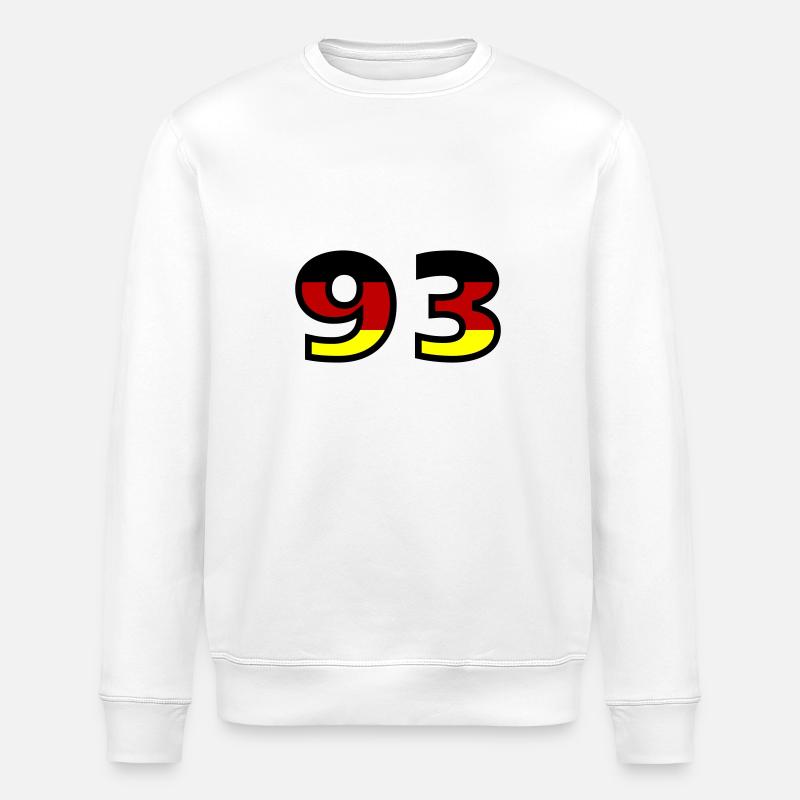 93 Numéro Allemagne Jersey - Sweat bio ROLLER Stanley/Stella Unisexe - blanc