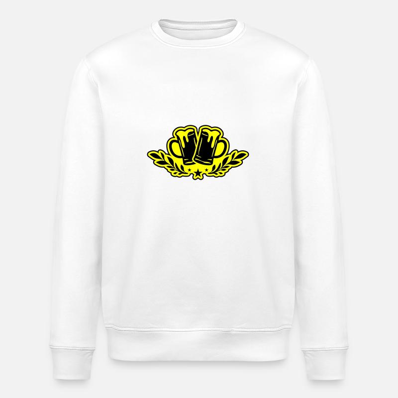 Bierglas Bierkrug Bier - Stanley/Stella Unisex Bio-Sweatshirt ROLLER - Weiß