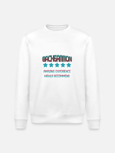 Backgammon Amazing Experience Highly Recommend - Stanley/Stella ROLLER Unisex Organic Sweatshirt - white