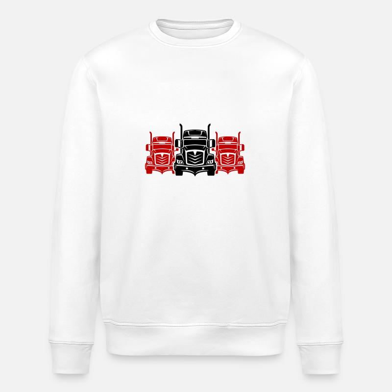 Trucker LKW Fahrer Team - Stanley/Stella Unisex Bio-Sweatshirt ROLLER - Weiß