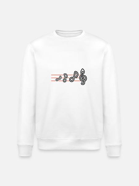 Sheet Music Music - Stanley/Stella ROLLER Unisex Organic Sweatshirt - white