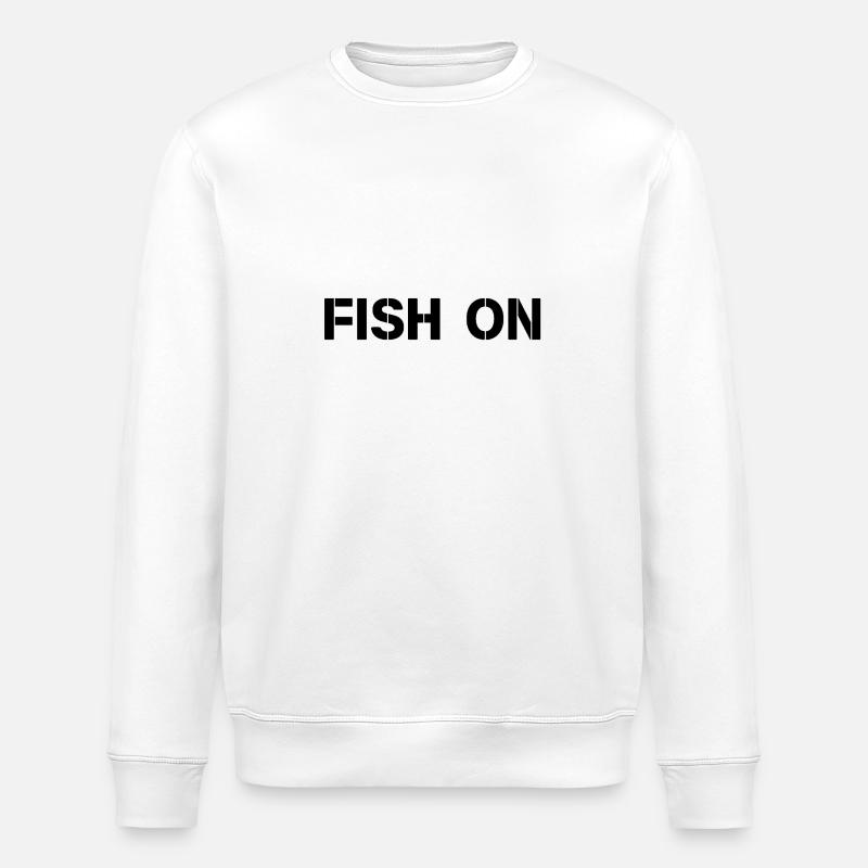 poisson sur l'écriture noire - Sweat bio ROLLER Stanley/Stella Unisexe - blanc