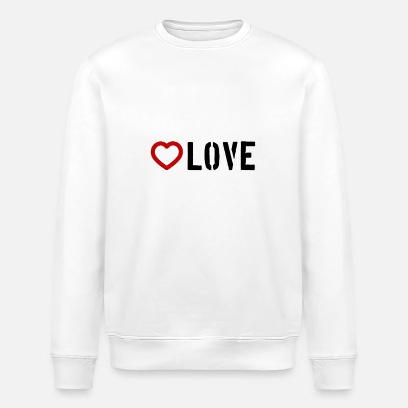 Coeur d’amour - Sweat bio ROLLER Stanley/Stella Unisexe - blanc