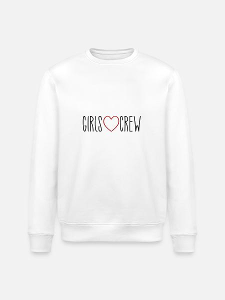 Girls Crew Herz - Stanley/Stella Unisex Bio-Sweatshirt ROLLER - Weiß