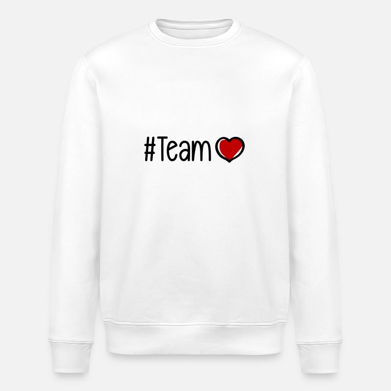 Team Herz - Stanley/Stella Unisex Bio-Sweatshirt ROLLER - Weiß