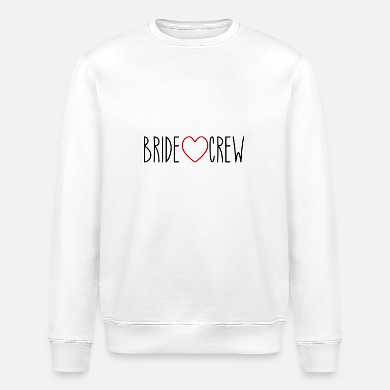 Bride Crew Herz - Stanley/Stella Unisex Bio-Sweatshirt ROLLER - Weiß