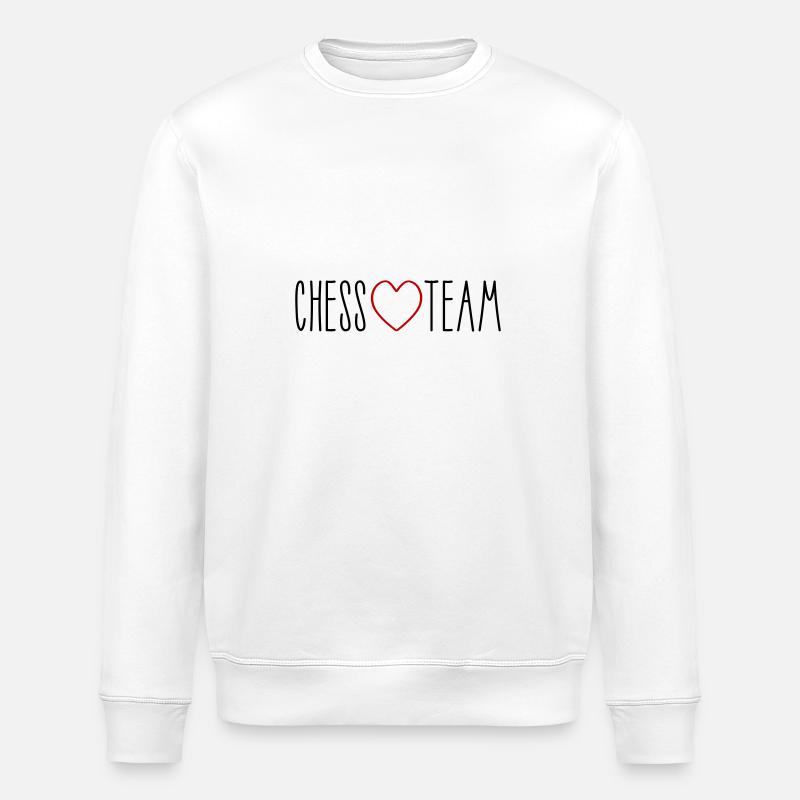 Chess Team Heart - Stanley/Stella ROLLER Unisex Organic Sweatshirt - white