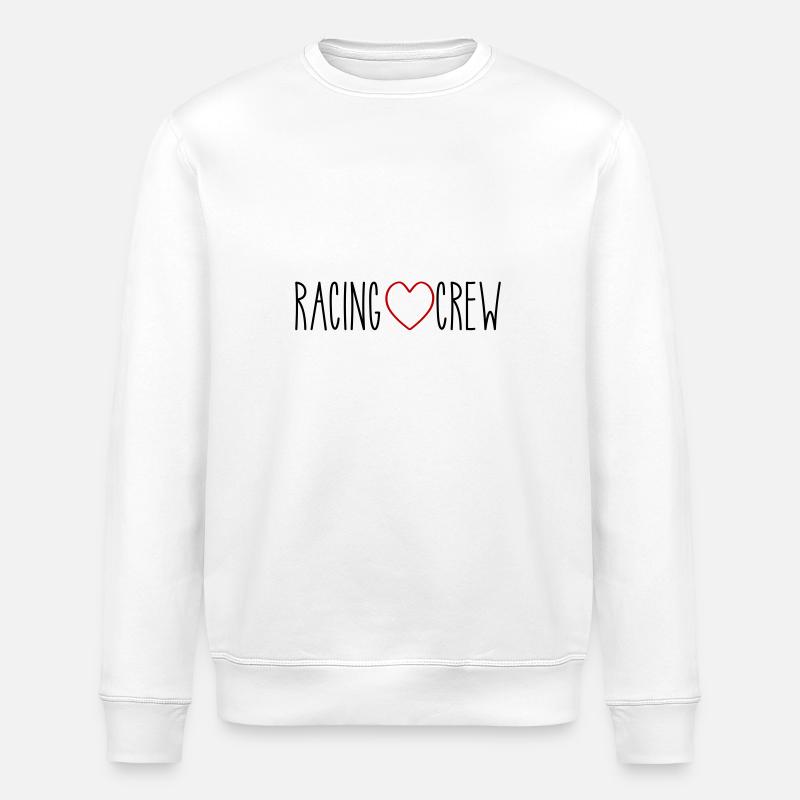 Racing Crew Herz - Stanley/Stella Unisex Bio-Sweatshirt ROLLER - Weiß