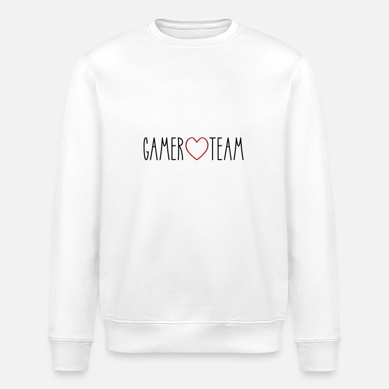Gamer Team Herz - Stanley/Stella Unisex Bio-Sweatshirt ROLLER - Weiß