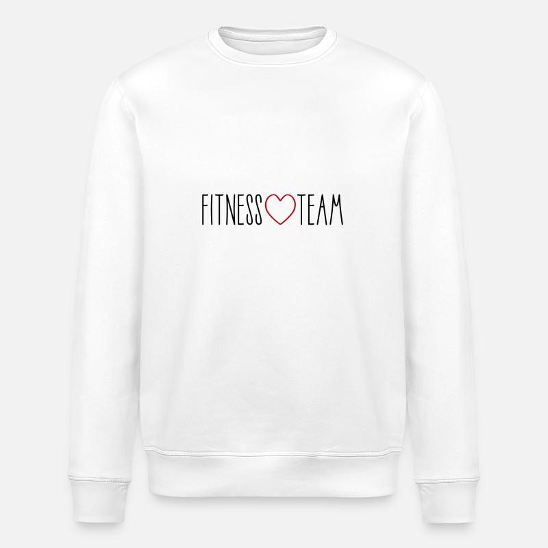 Fitness Team Herz - Stanley/Stella Unisex Bio-Sweatshirt ROLLER - Weiß