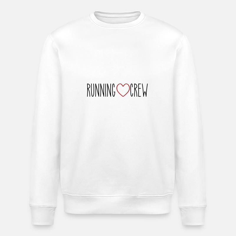 Running Crew Heart - Stanley/Stella ROLLER Unisex Organic Sweatshirt - white