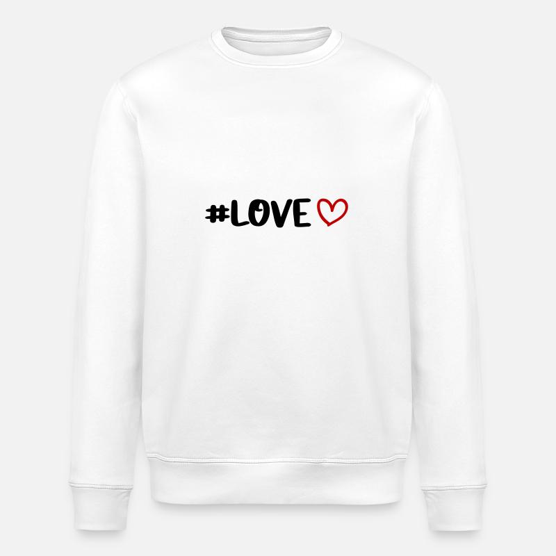 Liebe Herz - Stanley/Stella Unisex Bio-Sweatshirt ROLLER - Weiß