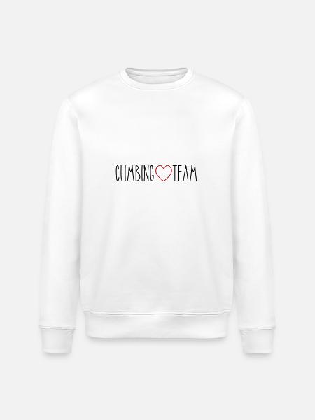 Climbing Team Heart - Stanley/Stella ROLLER Unisex Organic Sweatshirt - white