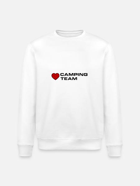 Camping Team Herz - Stanley/Stella Unisex Bio-Sweatshirt ROLLER - Weiß