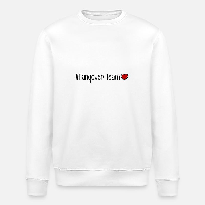 Hangover Team Herz - Stanley/Stella Unisex Bio-Sweatshirt ROLLER - Weiß