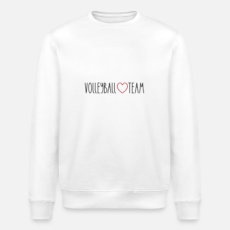 Volleyball Team Herz - Stanley/Stella Unisex Bio-Sweatshirt ROLLER - Weiß