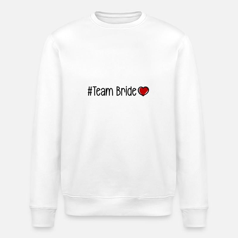 Team Bride Heart - Stanley/Stella ROLLER Unisex Organic Sweatshirt - white