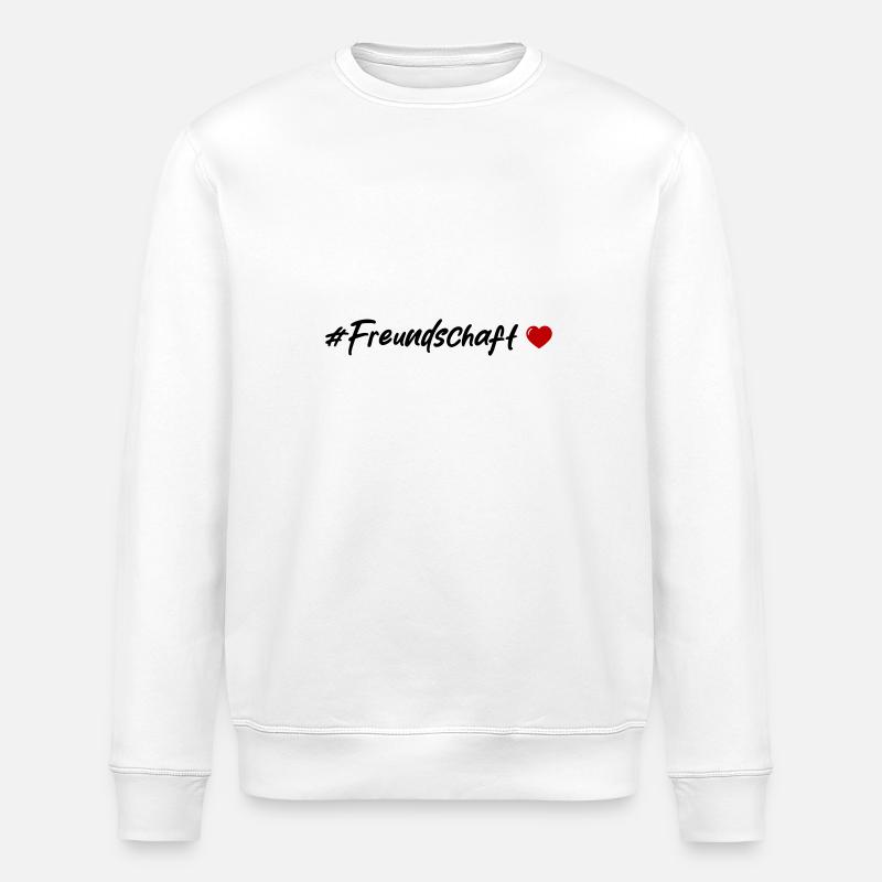 Freundschaft Herz - Stanley/Stella Unisex Bio-Sweatshirt ROLLER - Weiß