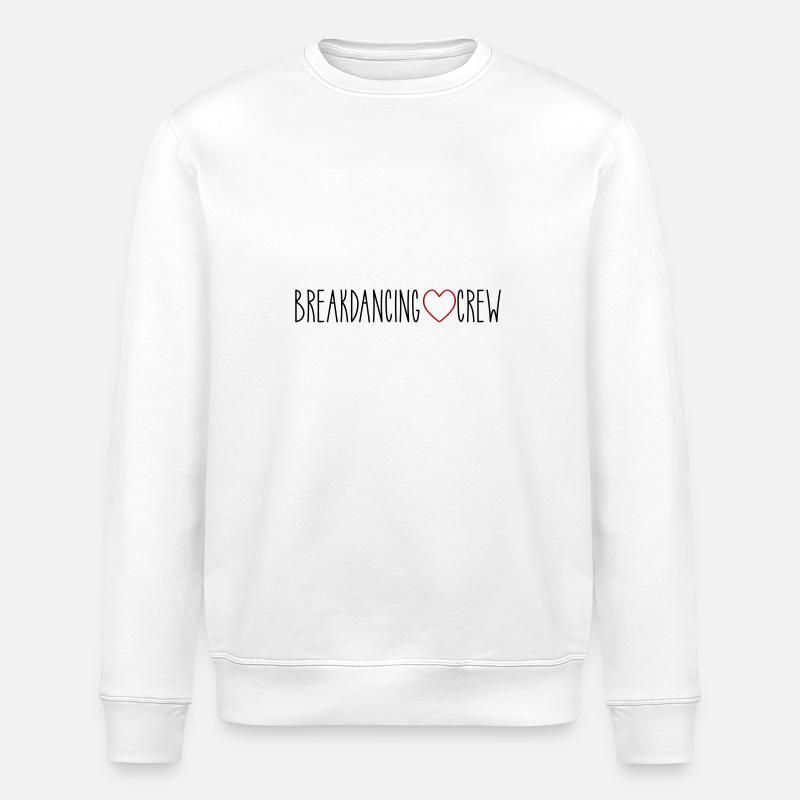 Breakdancing Crew Heart - Stanley/Stella ROLLER Unisex Organic Sweatshirt - white