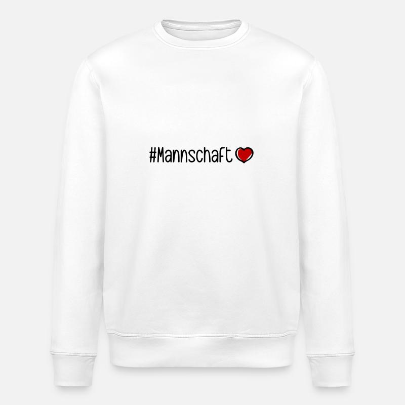 Mannschaft Herz - Stanley/Stella Unisex Bio-Sweatshirt ROLLER - Weiß
