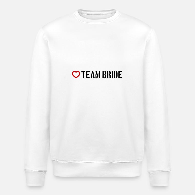Team Bride Heart - Stanley/Stella ROLLER Unisex Organic Sweatshirt - white