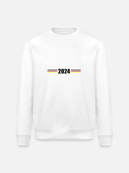 2024 Germany Flag - Stanley/Stella ROLLER Unisex Organic Sweatshirt - white