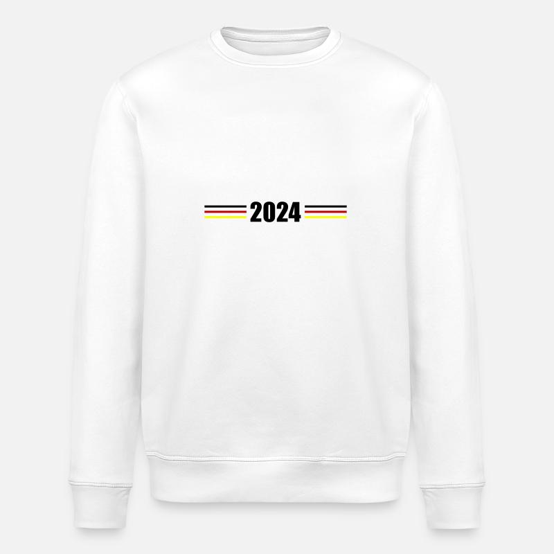 2024 Germany Flag - Stanley/Stella ROLLER Unisex Organic Sweatshirt - white