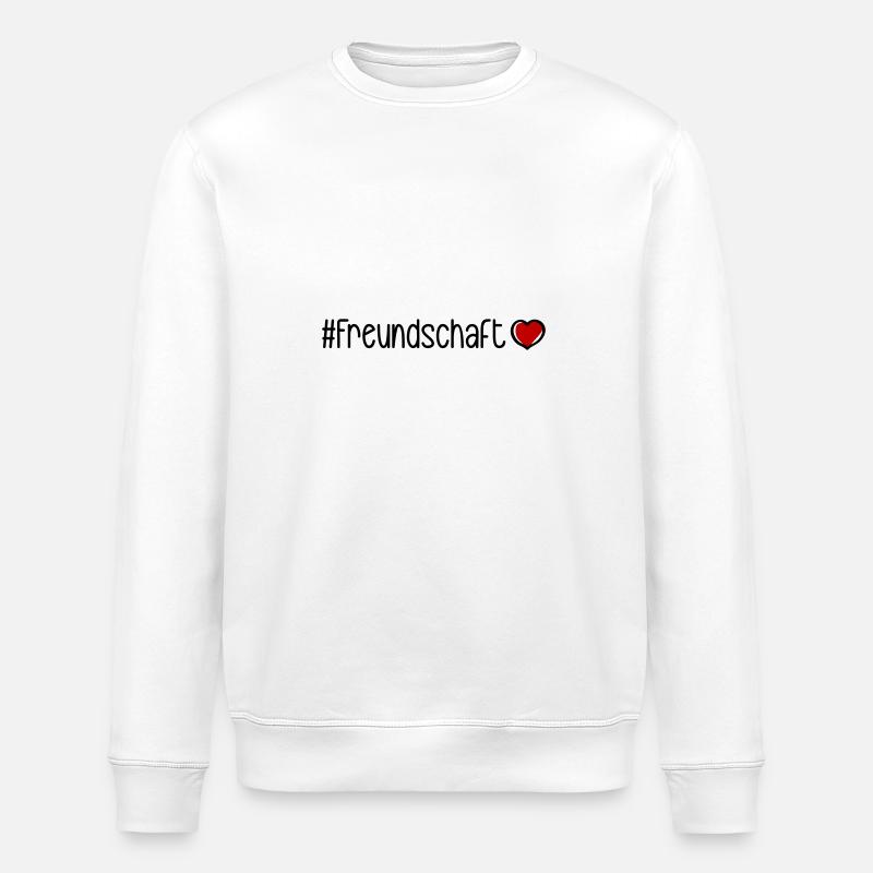 Friendship Heart - Stanley/Stella ROLLER Unisex Organic Sweatshirt - white