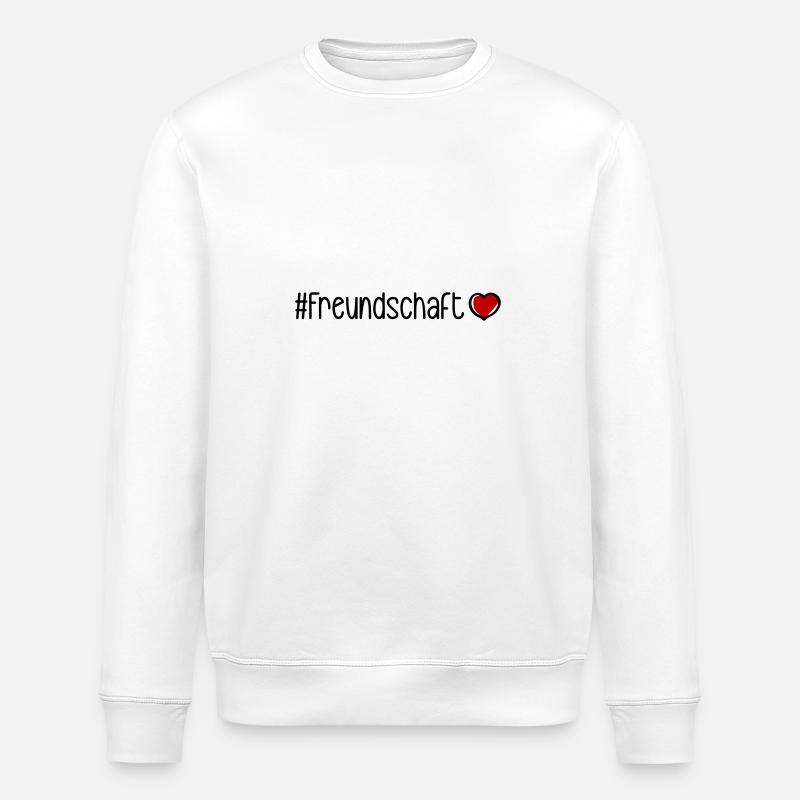 Freundschaft Herz - Stanley/Stella Unisex Bio-Sweatshirt ROLLER - Weiß