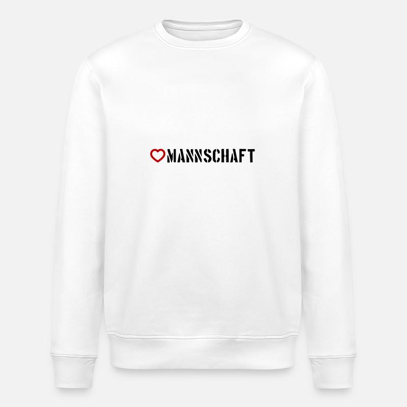 Mannschaft Herz - Stanley/Stella Unisex Bio-Sweatshirt ROLLER - Weiß