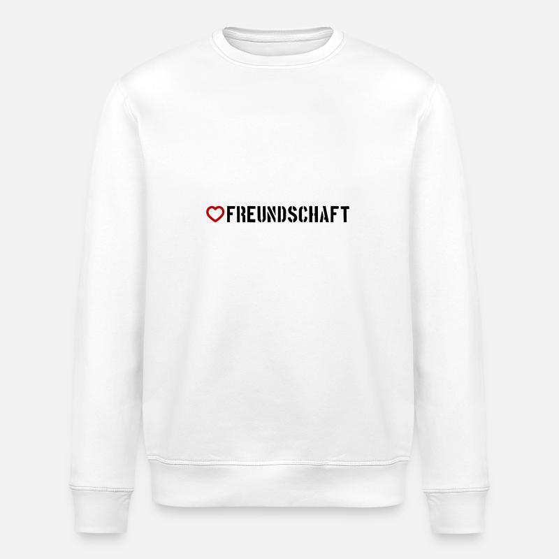 Freundschaft Herz - Stanley/Stella Unisex Bio-Sweatshirt ROLLER - Weiß