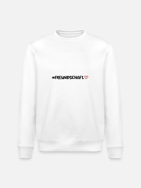Friendship heart - Stanley/Stella ROLLER Unisex Organic Sweatshirt - white
