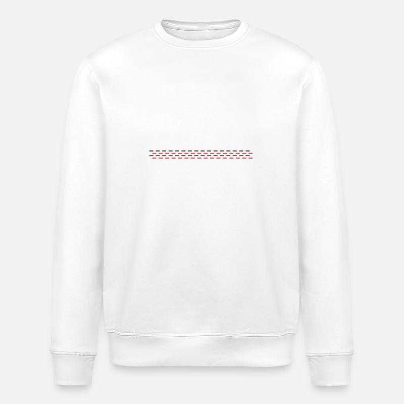 Ligne pointillée - Sweat bio ROLLER Stanley/Stella Unisexe - blanc