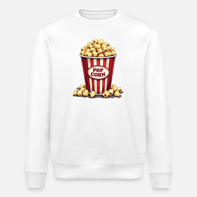 Maïs soufflé - Carnaval Fun - Sweat bio ROLLER Stanley/Stella Unisexe - blanc