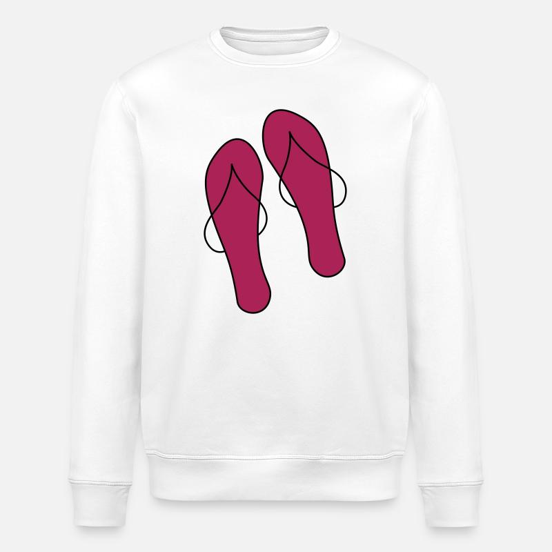 flip flops - Stanley/Stella ROLLER Unisex Organic Sweatshirt - white