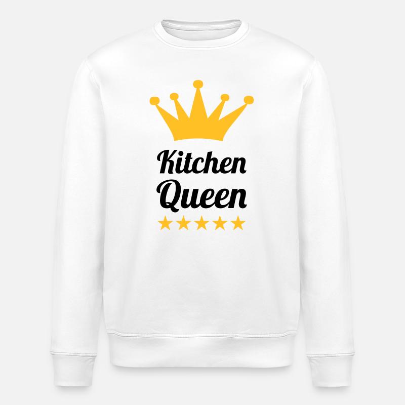 Kitchen Queen - Sweat bio ROLLER Stanley/Stella Unisexe - blanc
