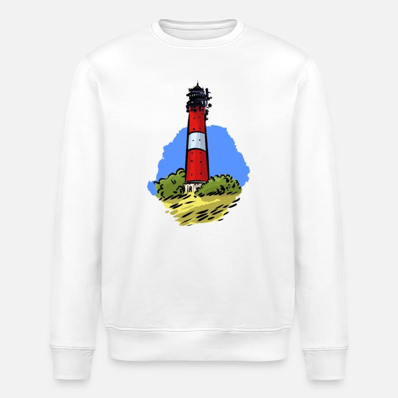 Leuchtturm Hörnum Sylt - Stanley/Stella Unisex Bio-Sweatshirt ROLLER - Weiß