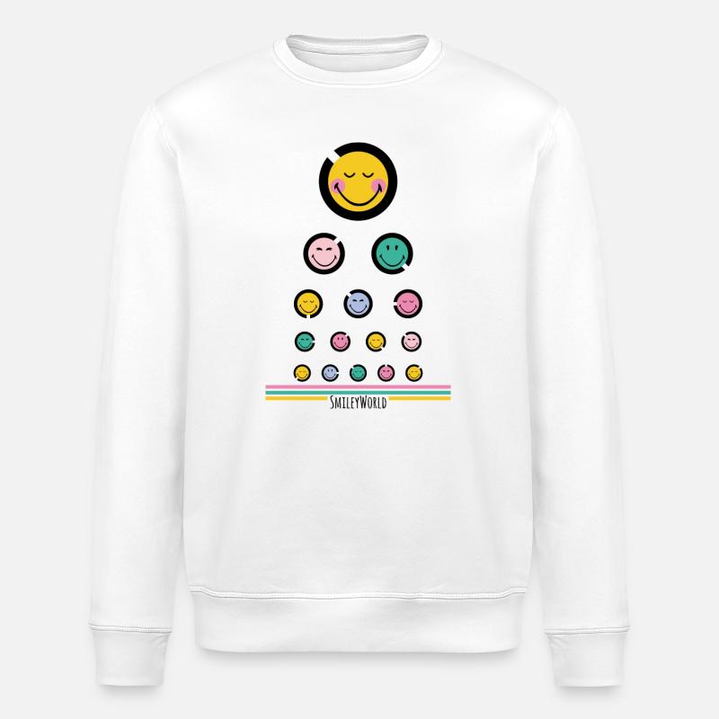 Sehtest Happy - Stanley/Stella Unisex Bio-Sweatshirt ROLLER - Weiß