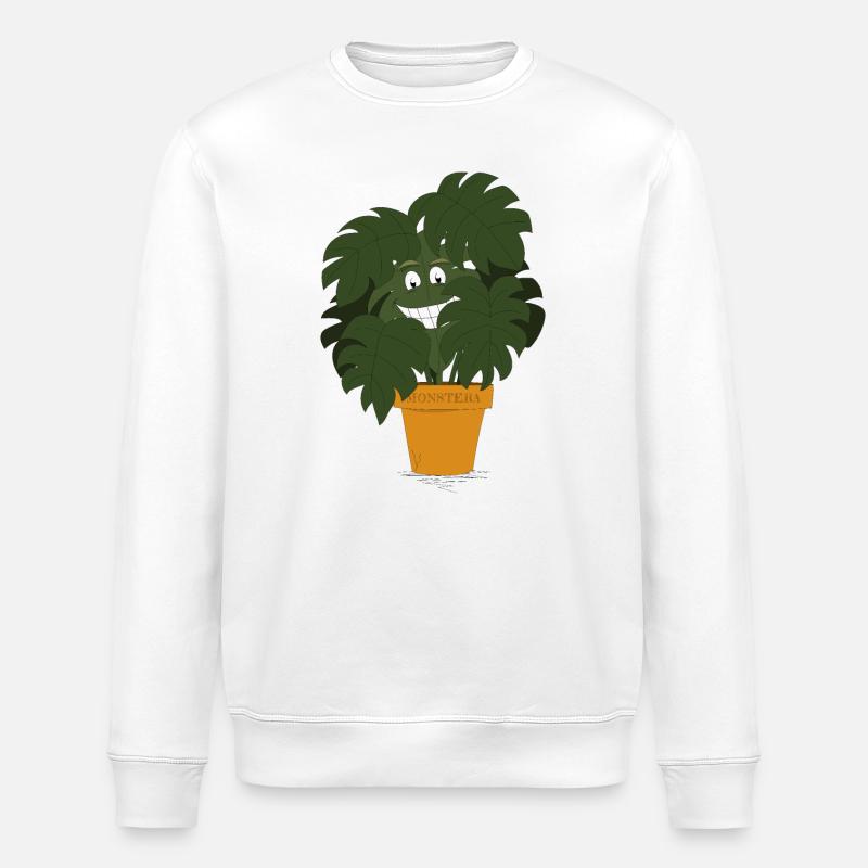 Monstera - Stanley/Stella Unisex Bio-Sweatshirt ROLLER - Weiß