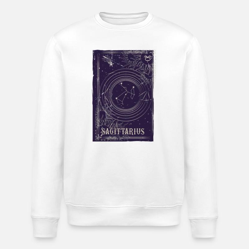 Kreisförmiges Sternbild Schütze - Stanley/Stella Unisex Bio-Sweatshirt ROLLER - Weiß