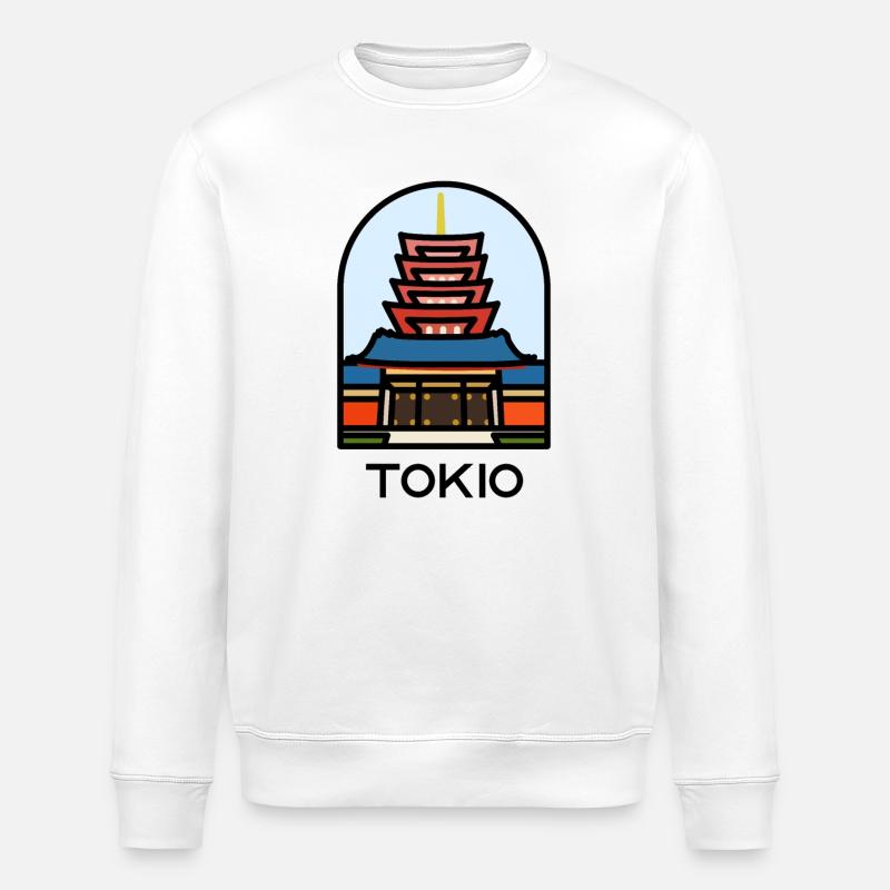 Tokio - Senso-ji Tempel - Stanley/Stella Unisex Bio-Sweatshirt ROLLER - Weiß