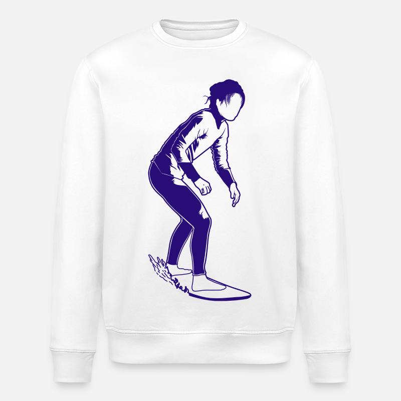 Surferin - Stanley/Stella Unisex Bio-Sweatshirt ROLLER - Weiß