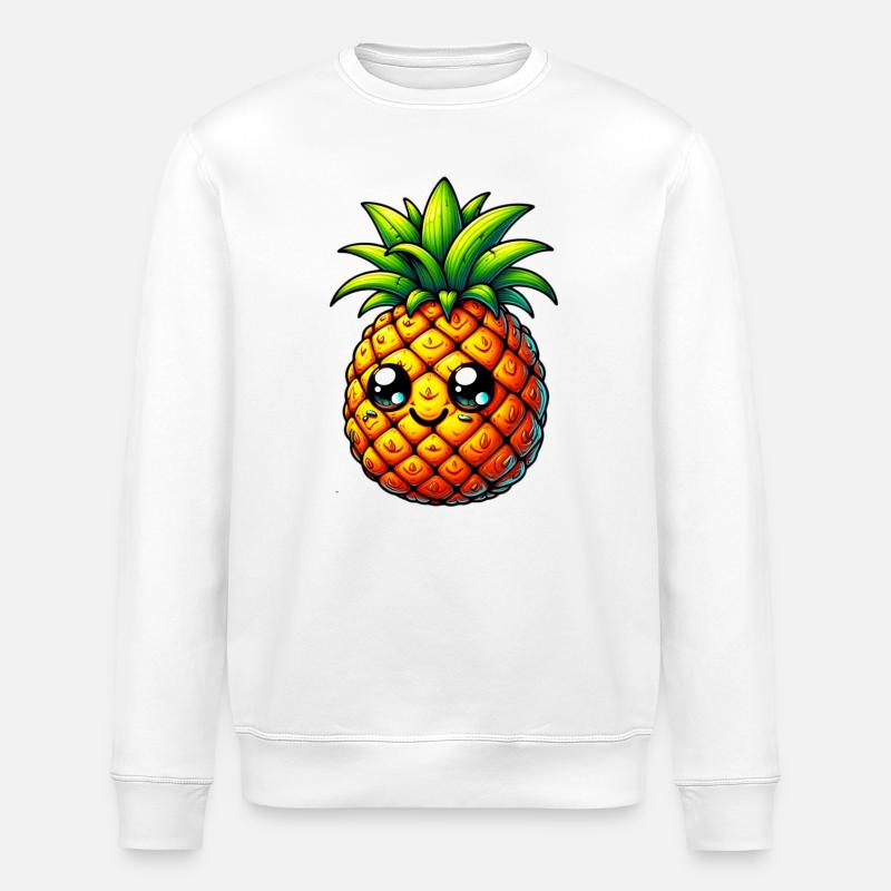 Ananas - Stanley/Stella Unisex Bio-Sweatshirt ROLLER - Weiß