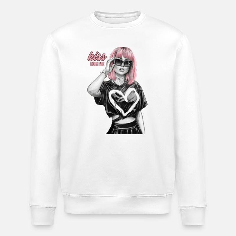 kiss for me - Stanley/Stella Unisex Bio-Sweatshirt ROLLER - Weiß