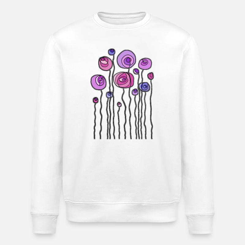Blumen - Stanley/Stella Unisex Bio-Sweatshirt ROLLER - Weiß