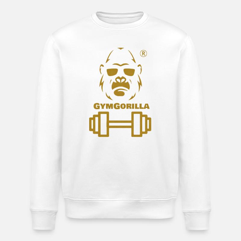 GymGorilla Power Bild - Stanley/Stella Unisex Bio-Sweatshirt ROLLER - Weiß