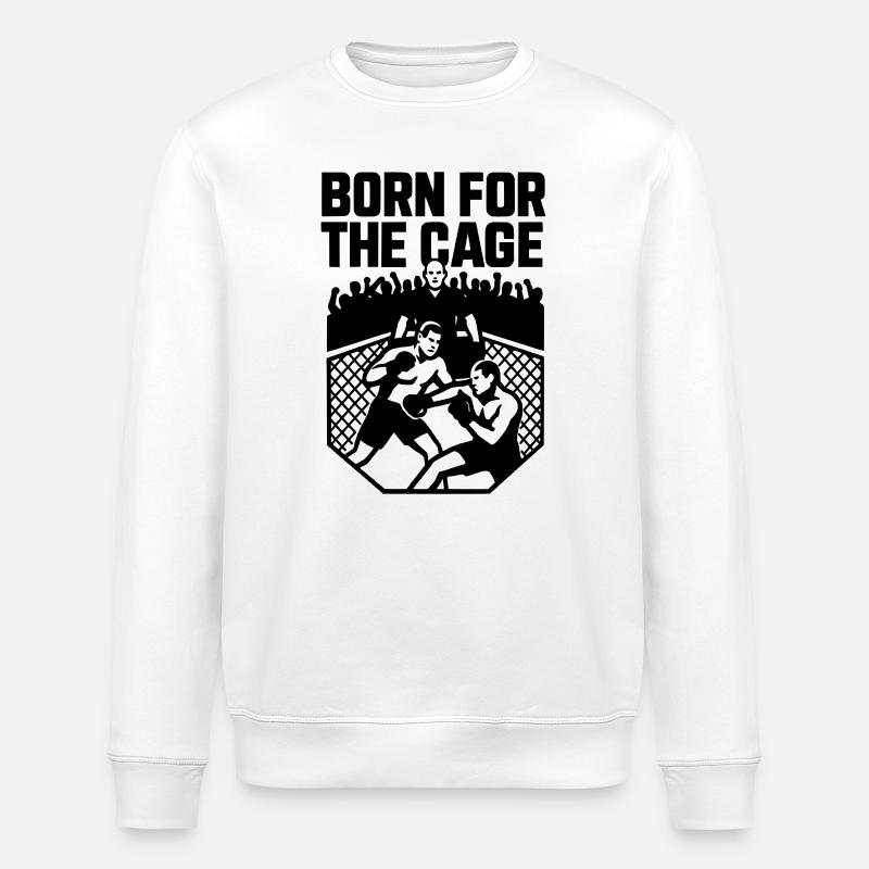 MMA Né pour la cage - Sweat bio ROLLER Stanley/Stella Unisexe - blanc