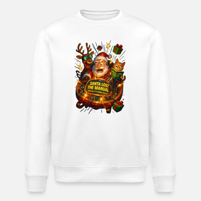 Weihnachtsmann verliert das Handbuch - Stanley/Stella Unisex Bio-Sweatshirt ROLLER - Weiß