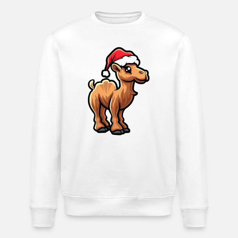 Kamel Weihnachten - Stanley/Stella Unisex Bio-Sweatshirt ROLLER - Weiß