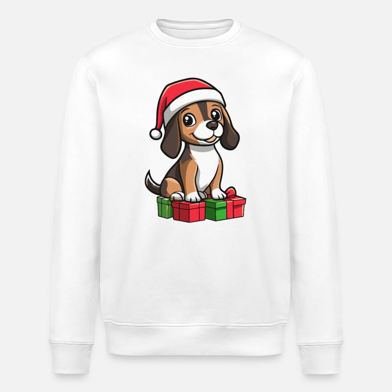 Cadeaux de Noël pour les Beagle - Sweat bio ROLLER Stanley/Stella Unisexe - blanc